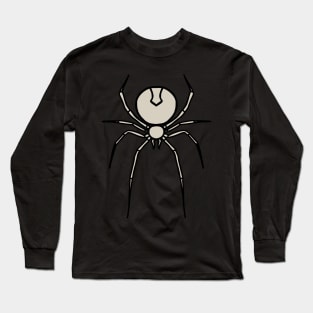 Simply Spooky Collection - Spider - Bone White and Bat Black Long Sleeve T-Shirt